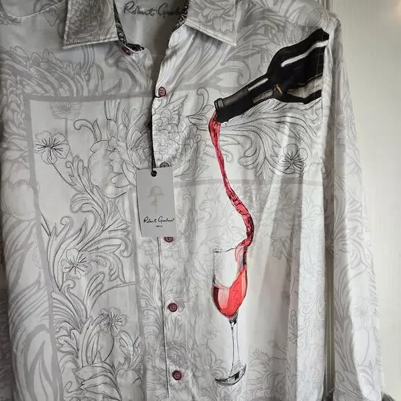 Robert Graham Grenashe Pinot Noir Long Sleeve Shirt Large Button Up - Picture 5 of 6